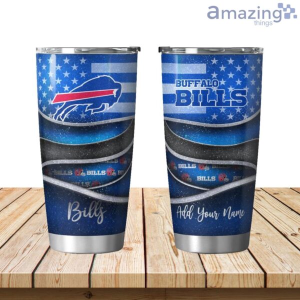 Personalized Buffalo Bills Flag 3D Shining Tumbler 20oz Product Photo 1