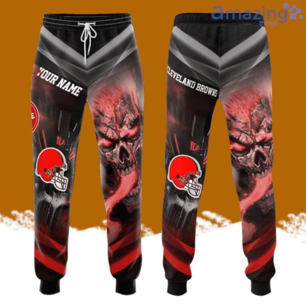 Personalized Cleveland Browns Football All Over Print 3D Long Pants Red Product Photo 1