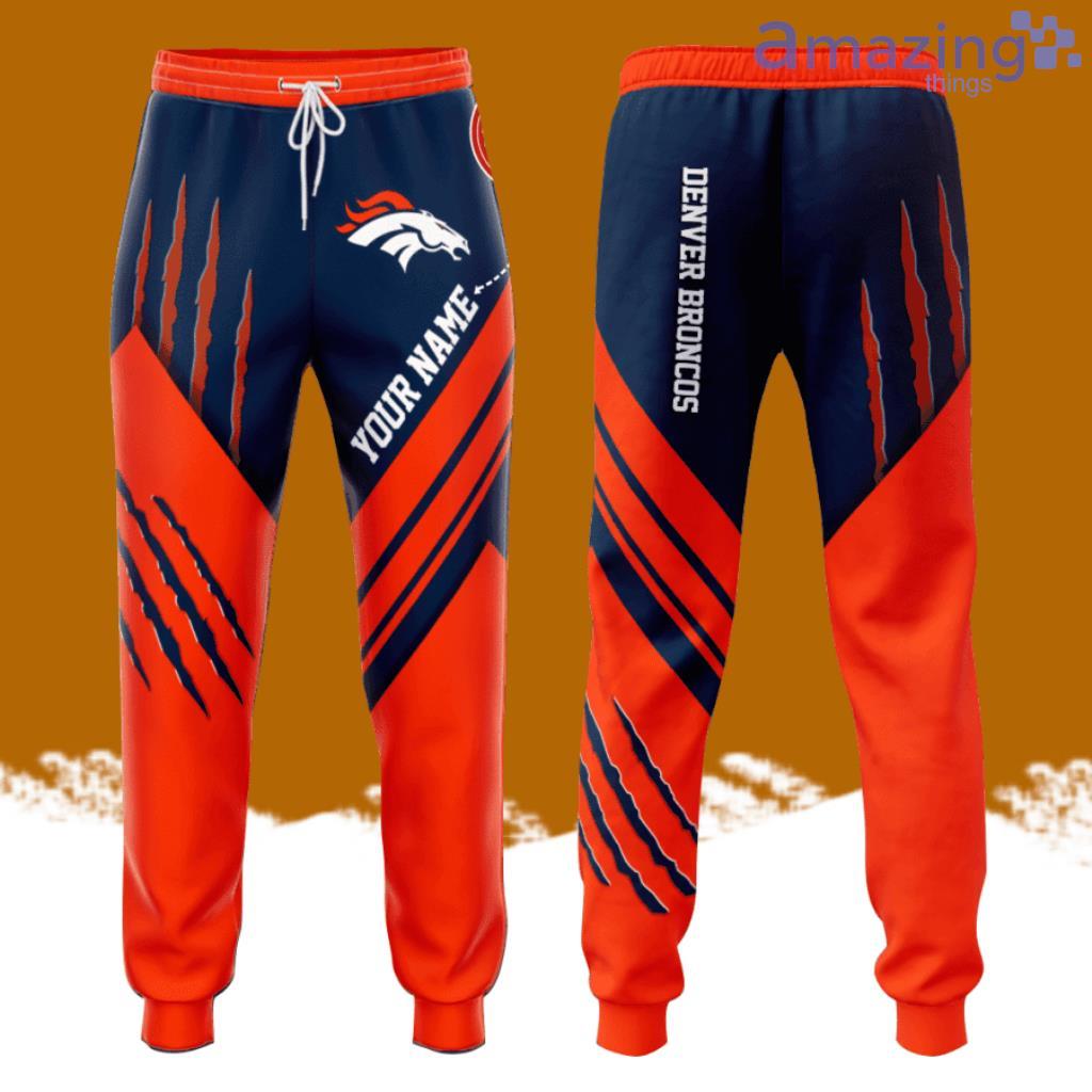Personalized Denver Broncos Claws All Over Print 3D Casual Unisex All Over Print 3D Long Pants Navy Orange image Personalized Denver Broncos Claws All Over Print 3D Casual Unisex All Over Print 3D Long Pants Navy Orange Product Photo 1