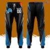 Personalized Detroit Lions Football All Over Print 3D Long Pants Black
