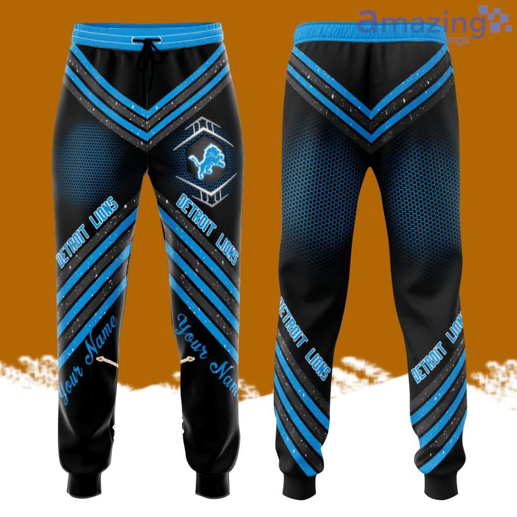 Personalized Detroit Lions Football Team All Over Print 3D Long Pants Black image Personalized Detroit Lions Football Team All Over Print 3D Long Pants Black Product Photo 2