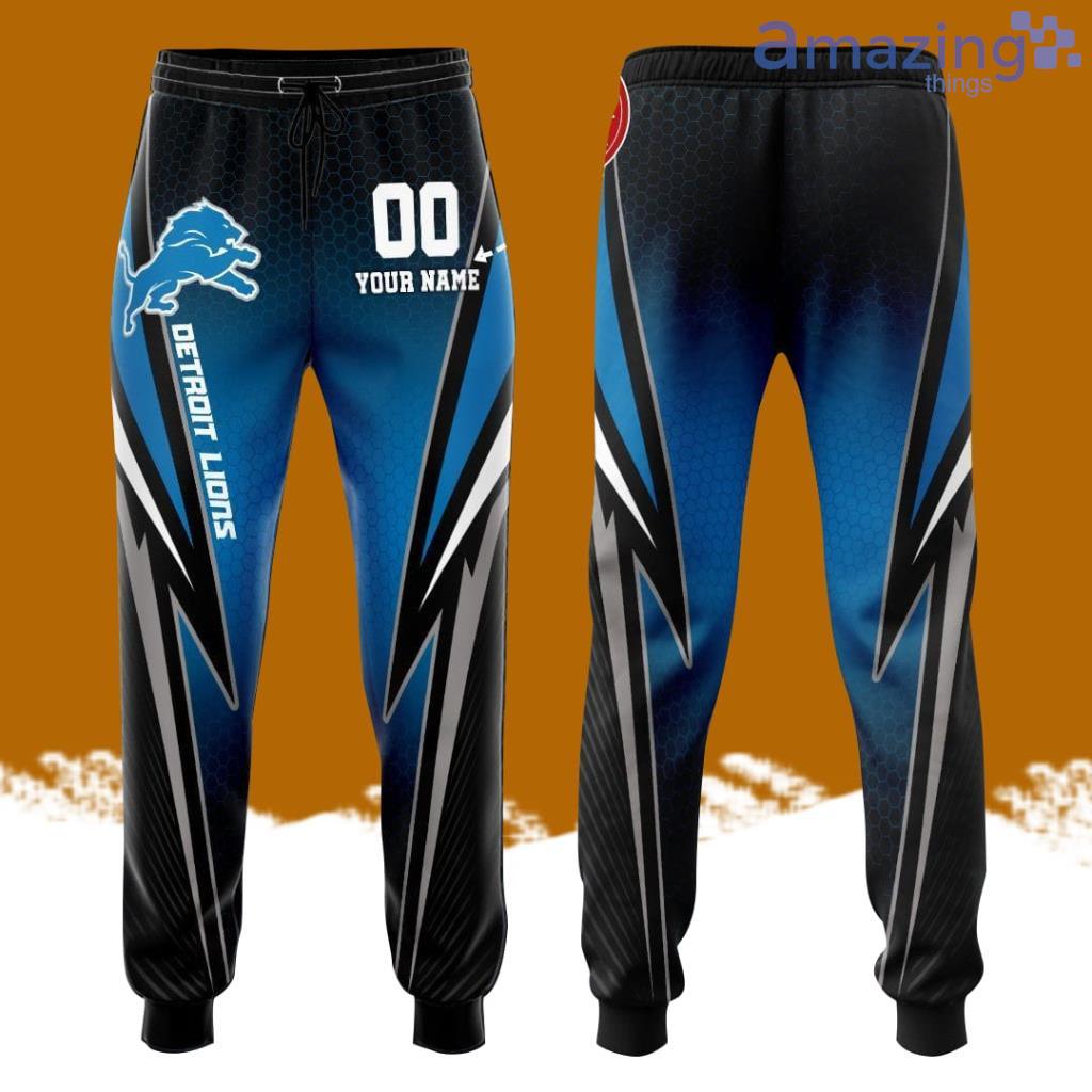 Personalized Detroit Lions Football Team All Over Print 3D Long Pants Black image Personalized Detroit Lions Football Team All Over Print 3D Long Pants Black Product Photo 1
