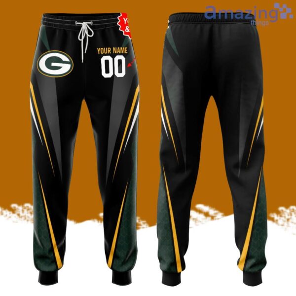 Personalized Green Bay Packers All Over Print 3D Casual Unisex All Over Print 3D Long Pants Black Product Photo 1