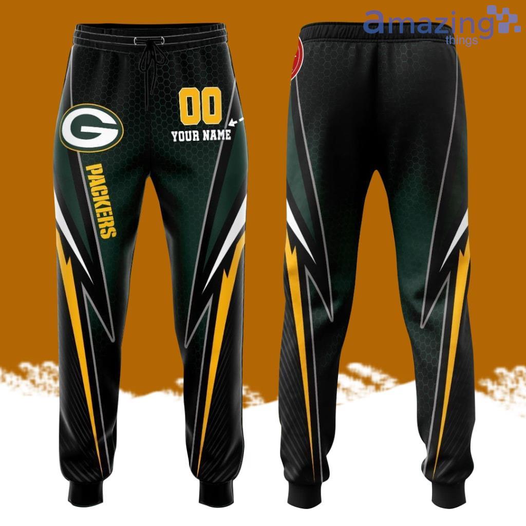 Personalized Green Bay Packers Football Team Packers All Over Print 3D Long Pants Black image Personalized Green Bay Packers Football Team Packers All Over Print 3D Long Pants Black Product Photo 1