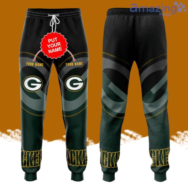 Personalized Green Bay Packers Professional Football Team All Over Print 3D Long Pants Black Product Photo 1