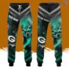 Personalized Green Bay Packers Smoky Green Skull All Over Print 3D Casual Unisex All Over Print 3D Long Pants Black