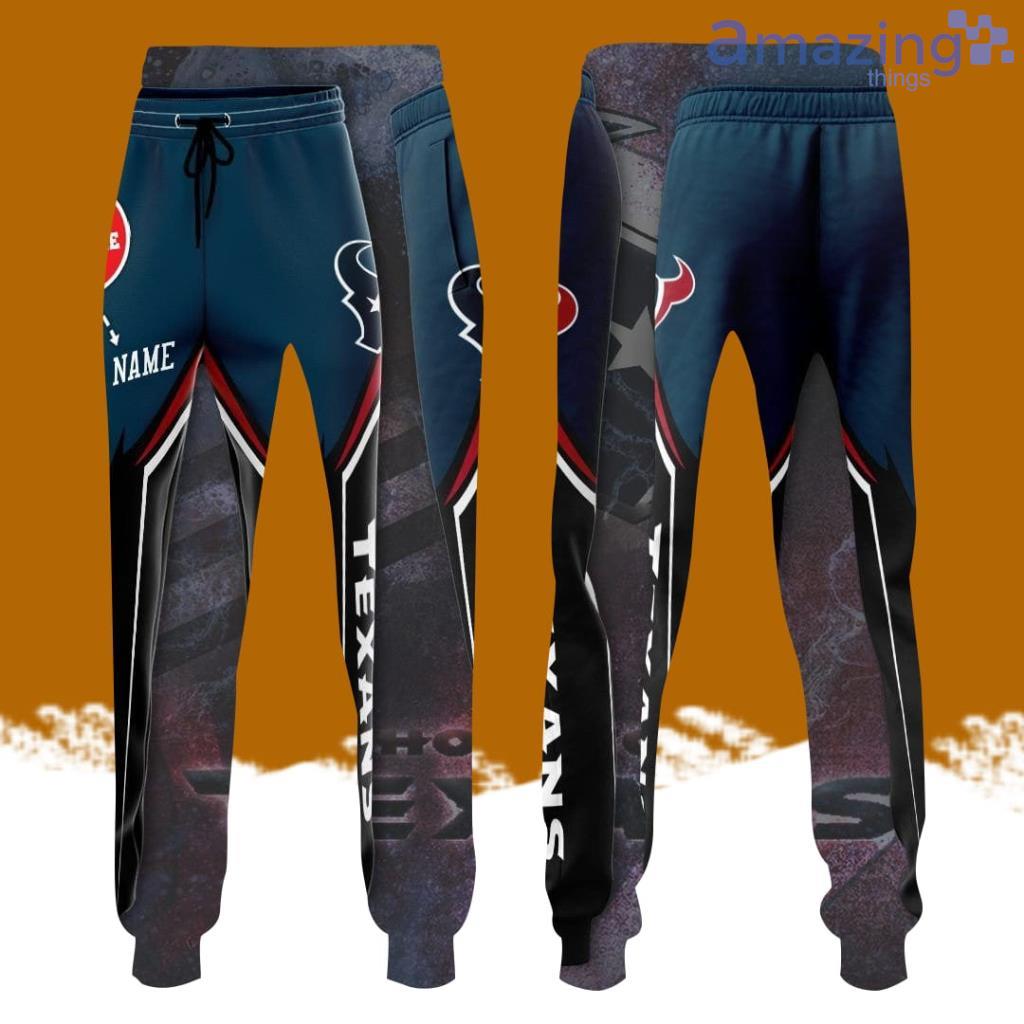 Personalized Houston Texans All Over Print 3D Casual Unisex All Over Print 3D Long Pants Black Navy image Personalized Houston Texans All Over Print 3D Casual Unisex All Over Print 3D Long Pants Black Navy Product Photo 1