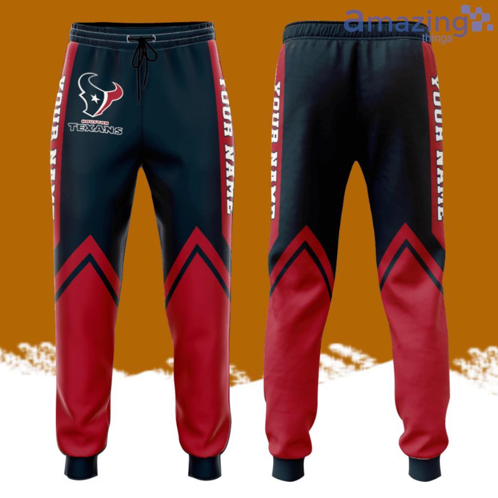 Personalized Houston Texans Football Team All Over Print 3D Long Pants Red image Personalized Houston Texans Football Team All Over Print 3D Long Pants Red Product Photo 1