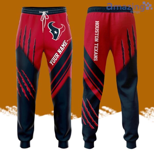 Personalized Houston Texans Team All Over Print 3D Long Pants Red Product Photo 1