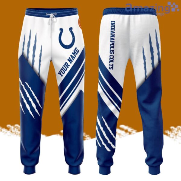 Personalized Indianapolis Colts Football Team All Over Print 3D Long Pants Blue Product Photo 1