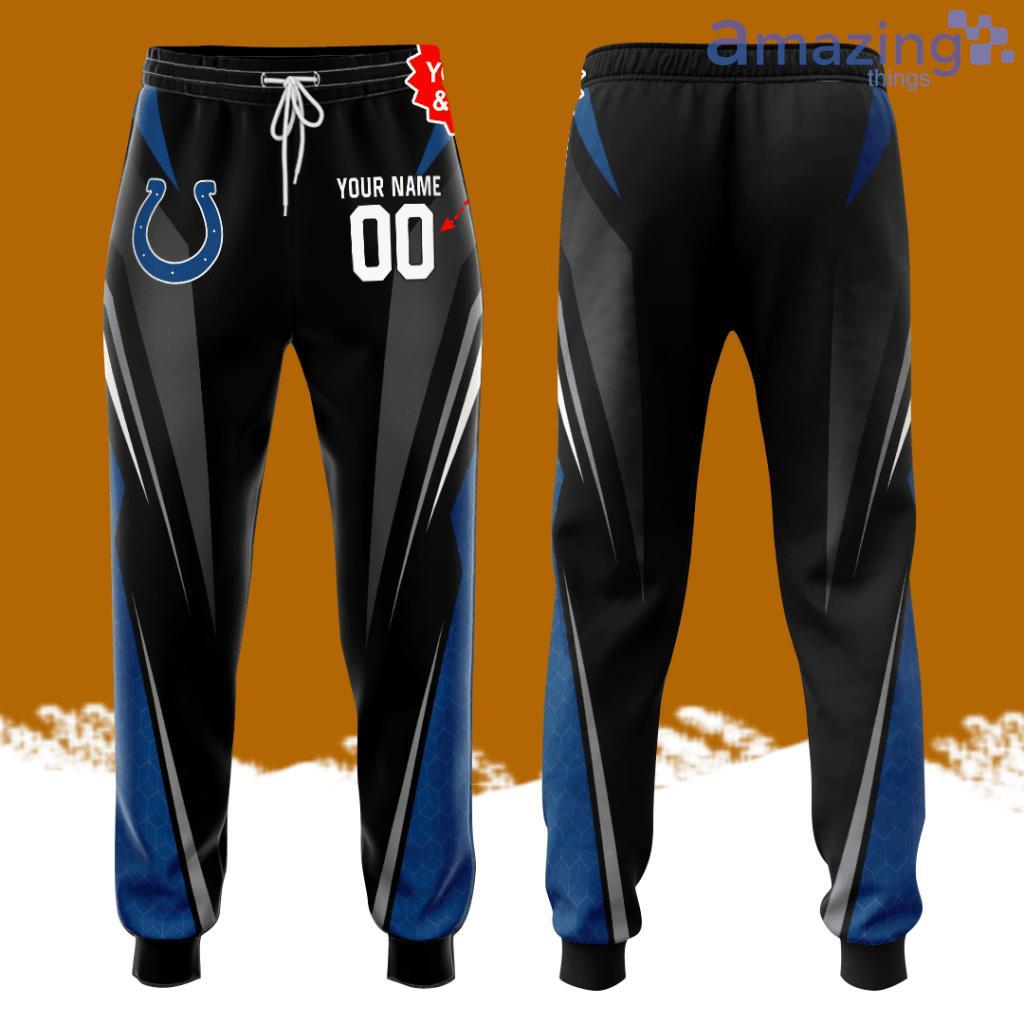 Personalized Indianapolis Colts Professional Football Team All Over Print 3D Long Pants Black image Personalized Indianapolis Colts Professional Football Team All Over Print 3D Long Pants Black Product Photo 1