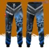 Personalized Indianapolis Colts Smoky Blue Skull All Over Print 3D Casual Unisex All Over Print 3D Long Pants