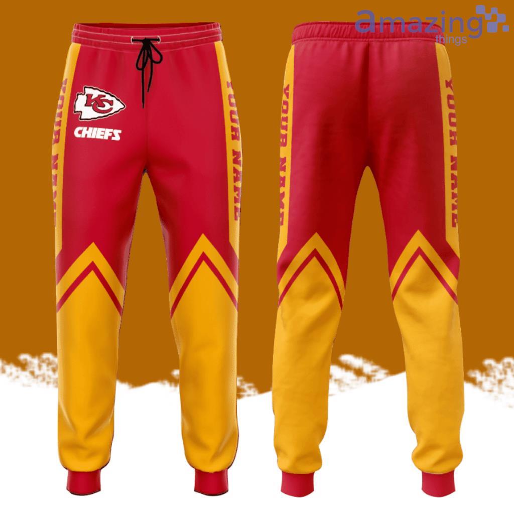 Personalized Kansas City Chiefs All Over Print 3D Casual Unisex All Over Print 3D Long Pants Red Yellow image Personalized Kansas City Chiefs All Over Print 3D Casual Unisex All Over Print 3D Long Pants Red Yellow Product Photo 1