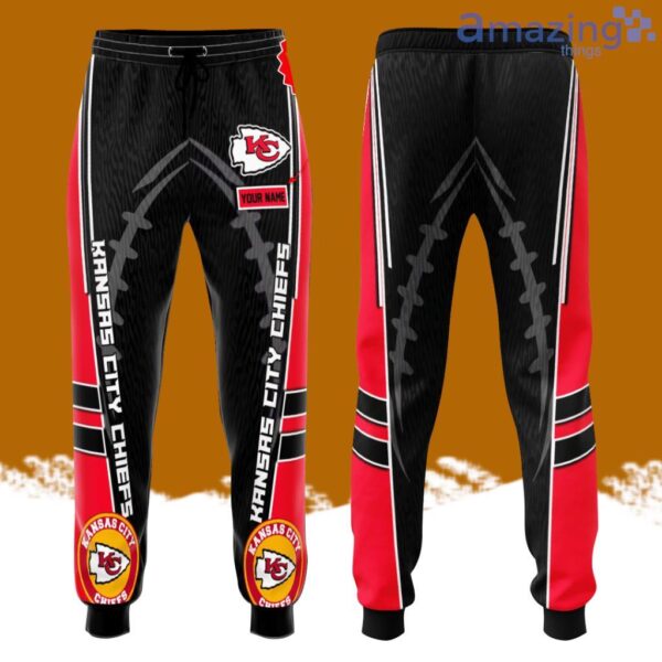 Personalized Kansas City Chiefs Professional Football Team Kc All Over Print 3D Long Pants Black Product Photo 1