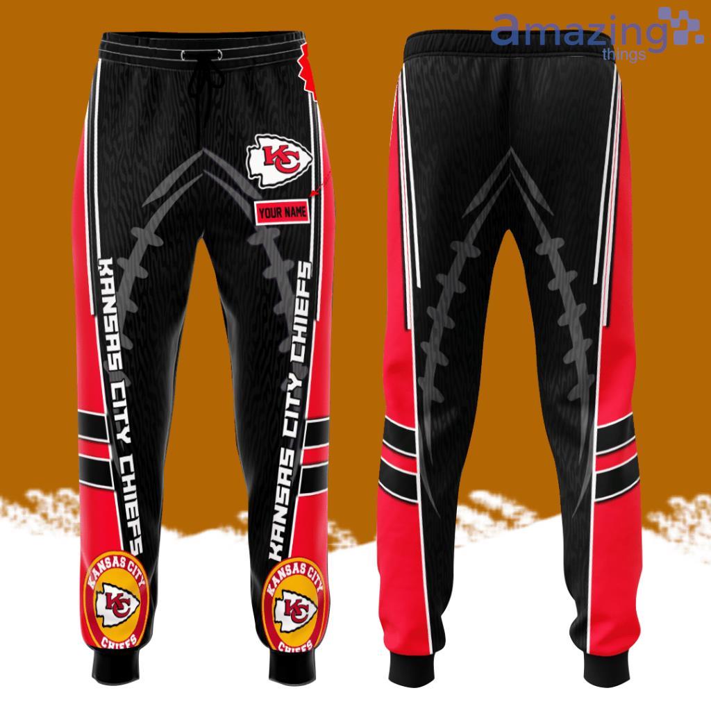 Personalized Kansas City Chiefs Professional Football Team Kc All Over Print 3D Long Pants Black image Personalized Kansas City Chiefs Professional Football Team Kc All Over Print 3D Long Pants Black Product Photo 1