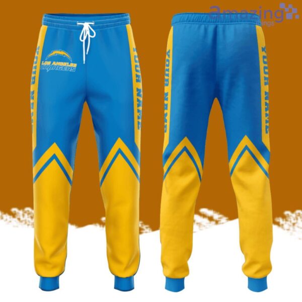 Personalized Los Angeles Chargers All Over Print 3D Casual Unisex All Over Print 3D Long Pants Blue Yellow Product Photo 1