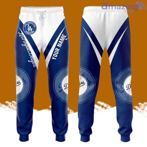 Personalized Los Angeles Dodgers Baseball All Over Print 3D Long Pants Blue Product Photo 1