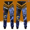 Personalized Los Angeles Rams Smoky Blue Skull All Over Print 3D Casual Unisex All Over Print 3D Long Pants