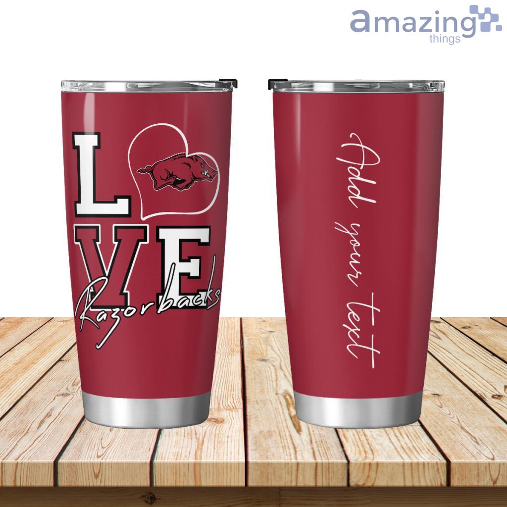 Personalized Love My Arkansas Razorbacks Tumbler 20oz image Personalized Love My Arkansas Razorbacks Tumbler 20oz Product Photo 1