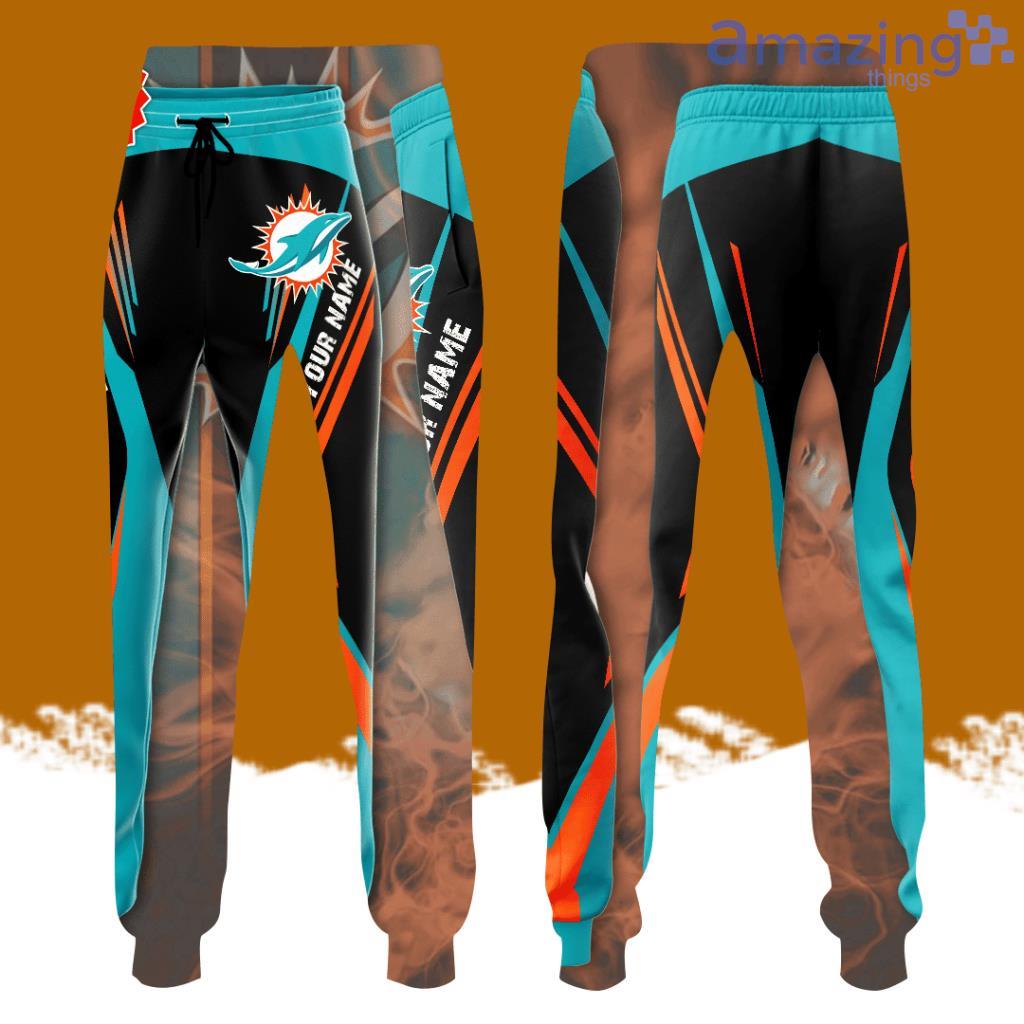 Personalized Miami Dolphins All Over Print 3D Casual Unisex All Over Print 3D Long Pants Turquoise Black image Personalized Miami Dolphins All Over Print 3D Casual Unisex All Over Print 3D Long Pants Turquoise Black Product Photo 1