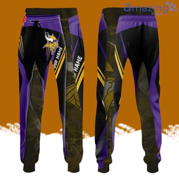 Personalized Minnesota Vikings Football All Over Print 3D Long Pants Purple Product Photo 1