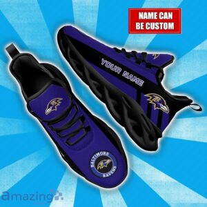 Personalized Name Baltimore Ravens NFL Max Soul Shoes Sneakers For Athletics Team Product Photo 1