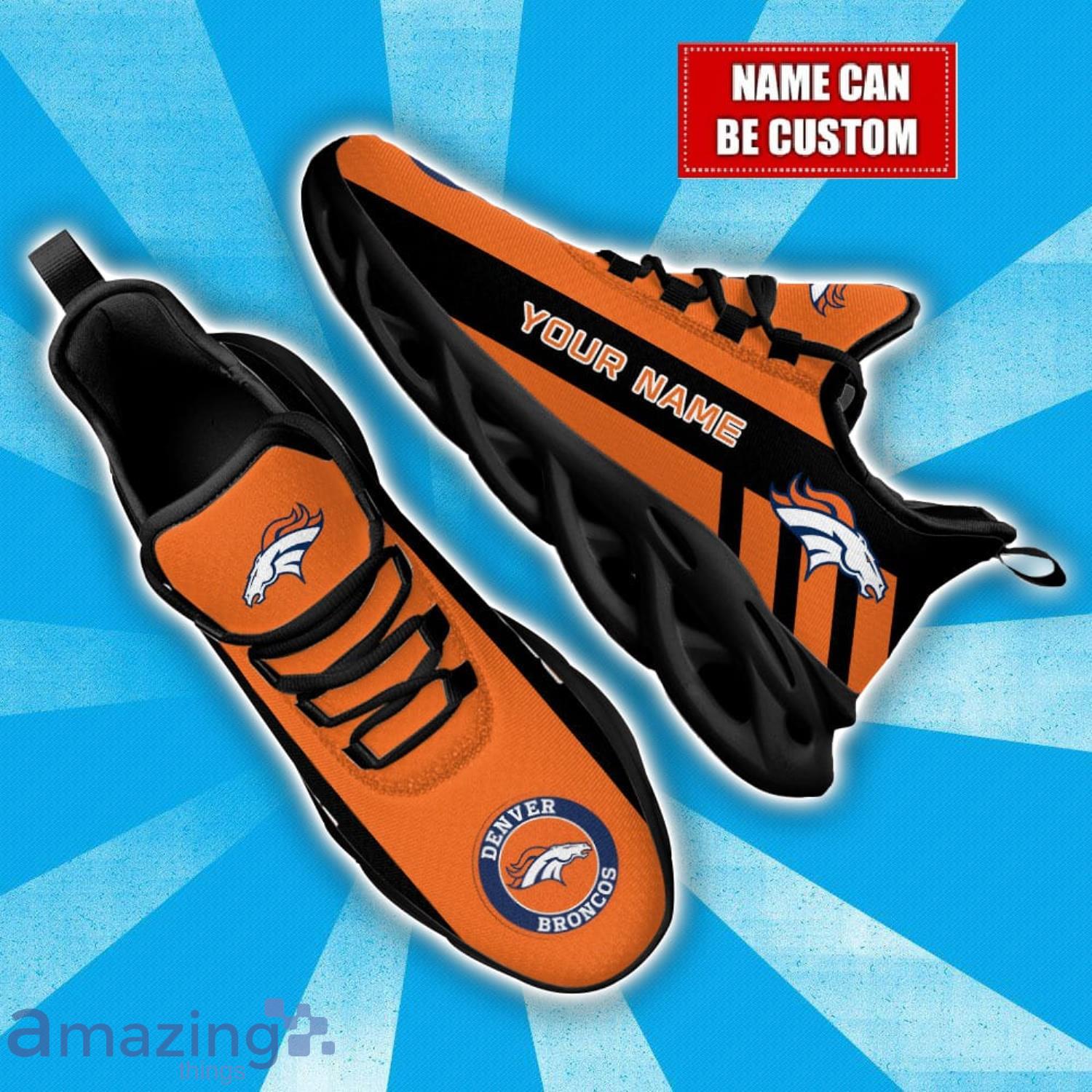Personalized Name Denver Broncos NFL Max Soul Shoes Sneakers For Athletics Team image Personalized Name Denver Broncos NFL Max Soul Shoes Sneakers For Athletics Team Product Photo 1
