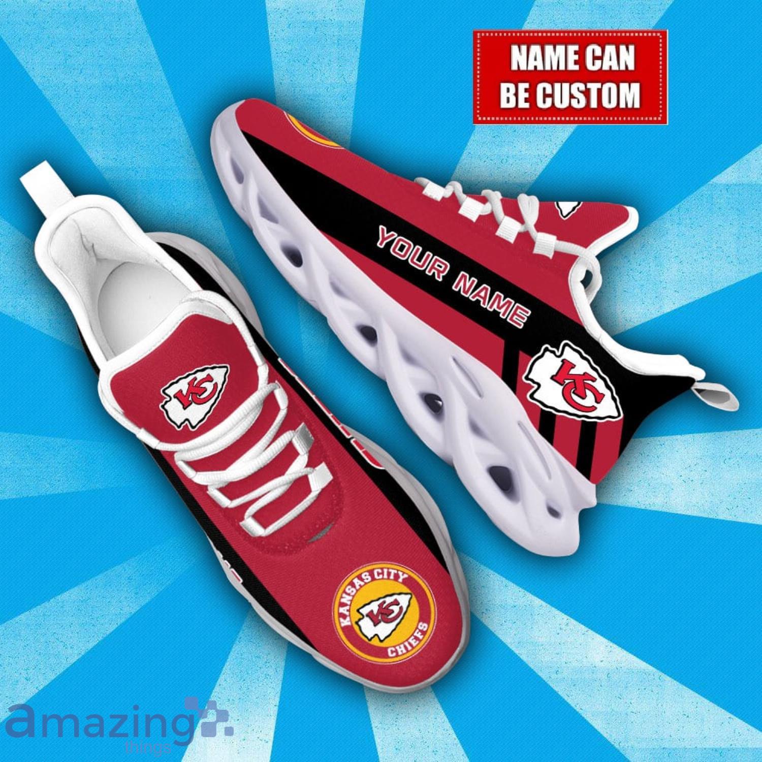 Personalized Name Kansas City Chiefs NFL Max Soul Shoes Sneakers For Athletics Team image Personalized Name Kansas City Chiefs NFL Max Soul Shoes Sneakers For Athletics Team Product Photo 2