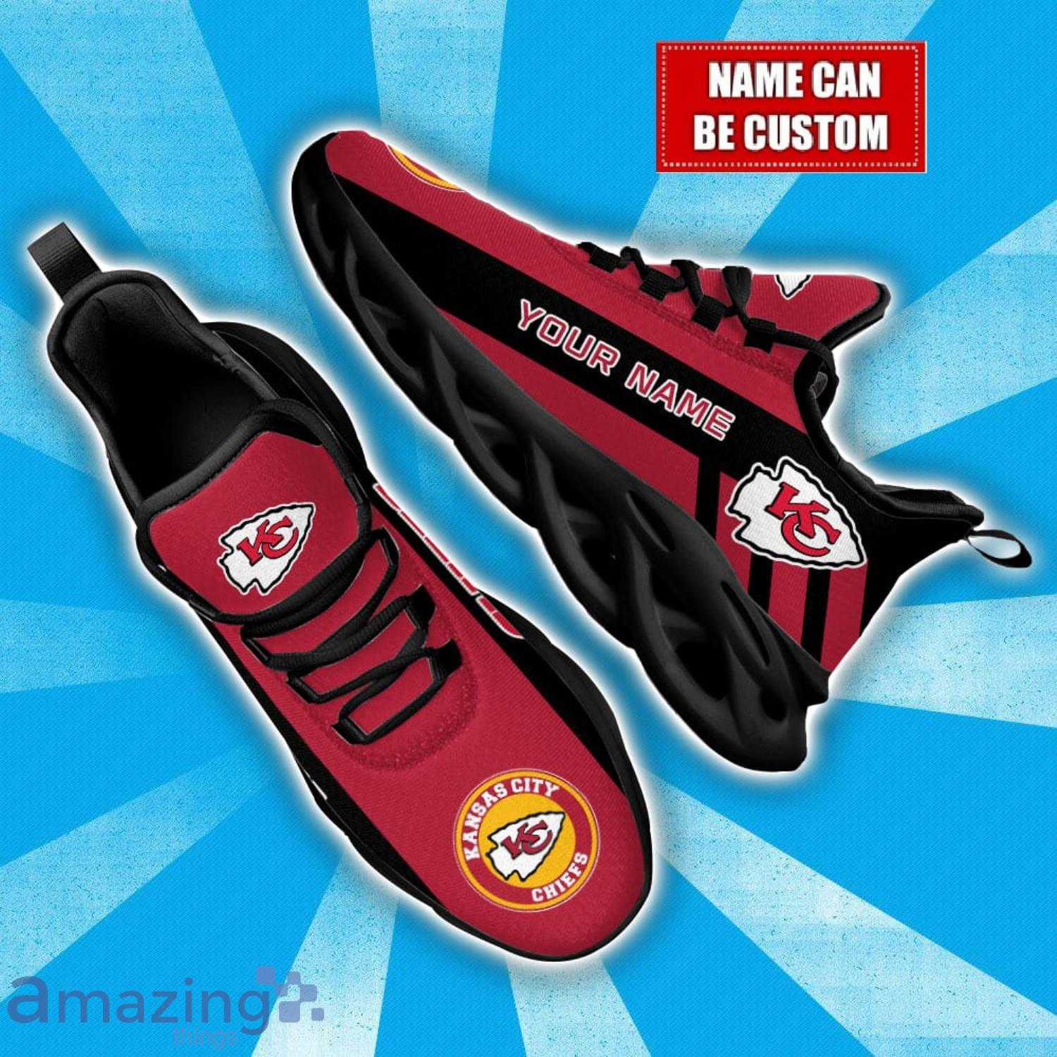 Personalized Name Kansas City Chiefs NFL Max Soul Shoes Sneakers For Athletics Team image Personalized Name Kansas City Chiefs NFL Max Soul Shoes Sneakers For Athletics Team Product Photo 1