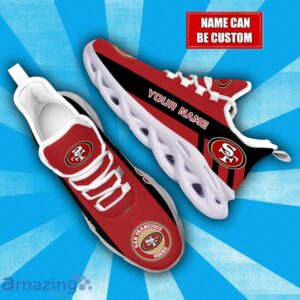 Personalized Name San Francisco 49ers NFL Max Soul Shoes Sneakers For Athletics Team Product Photo 2