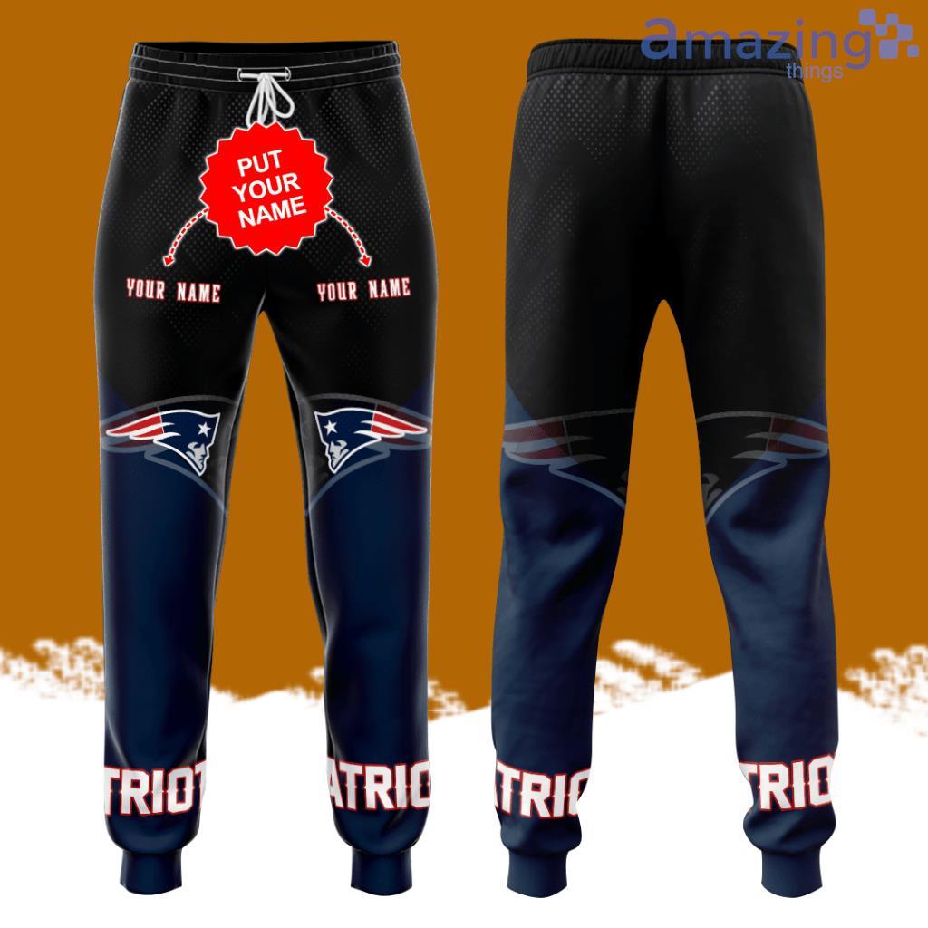 Personalized New England Patriots All Over Print 3D Casual Unisex All Over Print 3D Long Pants Black Navy image Personalized New England Patriots All Over Print 3D Casual Unisex All Over Print 3D Long Pants Black Navy Product Photo 2