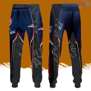 Personalized New England Patriots All Over Print 3D Casual Unisex All Over Print 3D Long Pants Black Navy Product Photo 1