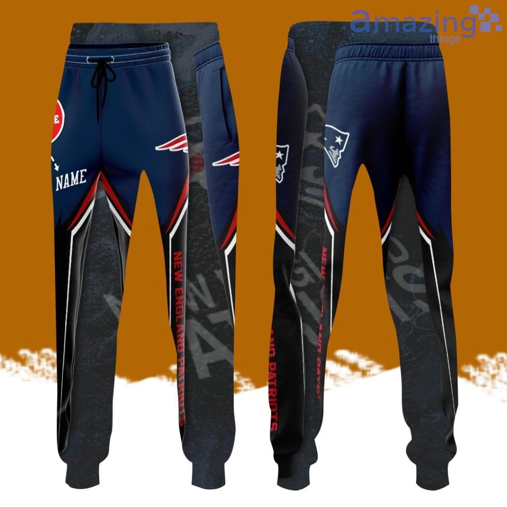 Personalized New England Patriots All Over Print 3D Casual Unisex All Over Print 3D Long Pants Black Navy image Personalized New England Patriots All Over Print 3D Casual Unisex All Over Print 3D Long Pants Black Navy Product Photo 1