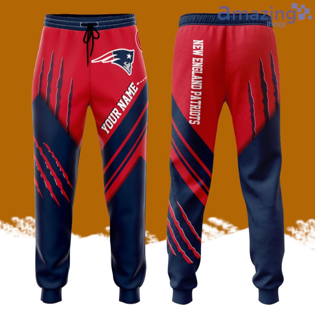 Personalized New England Patriots Claws All Over Print 3D Casual Unisex All Over Print 3D Long Pants Navy Red image Personalized New England Patriots Claws All Over Print 3D Casual Unisex All Over Print 3D Long Pants Navy Red Product Photo 1