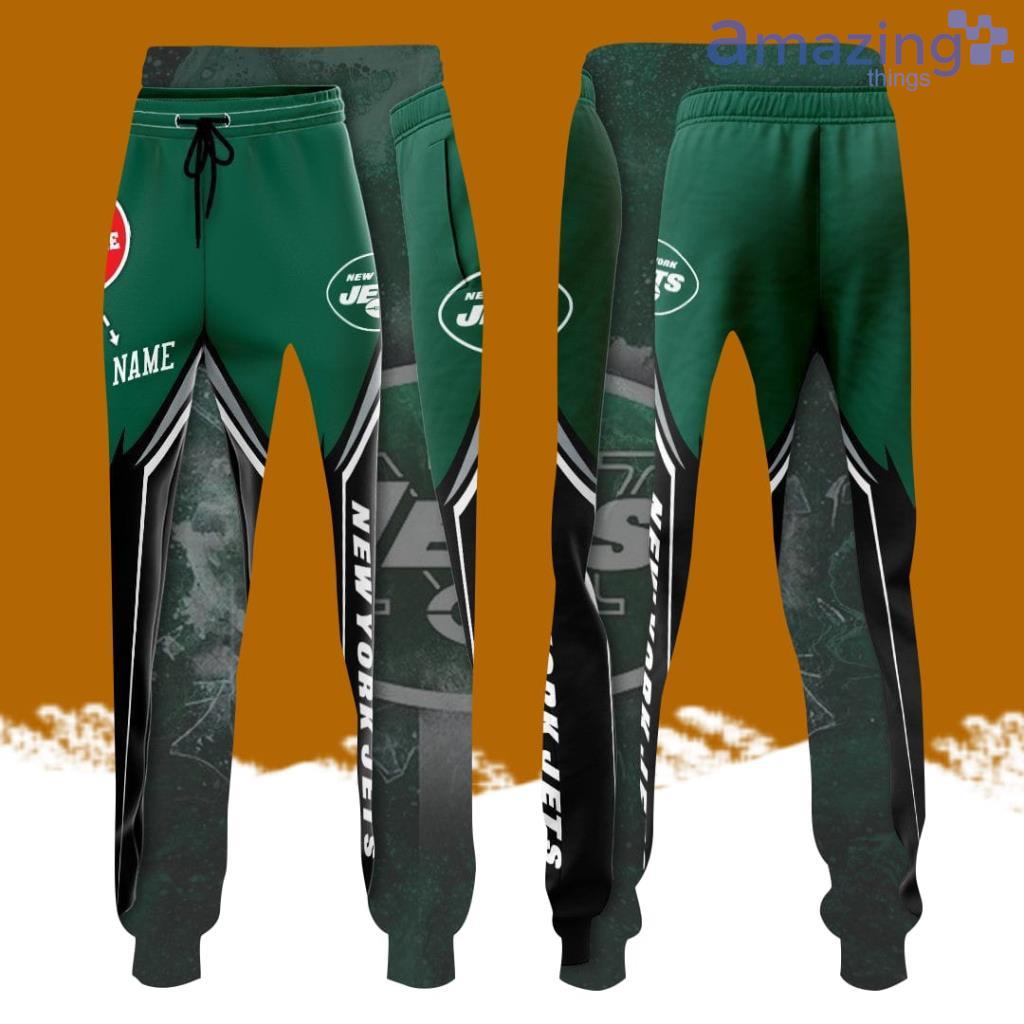 Personalized New York Jets Professional Football Team All Over Print 3D Long Pants Black image Personalized New York Jets Professional Football Team All Over Print 3D Long Pants Black Product Photo 1