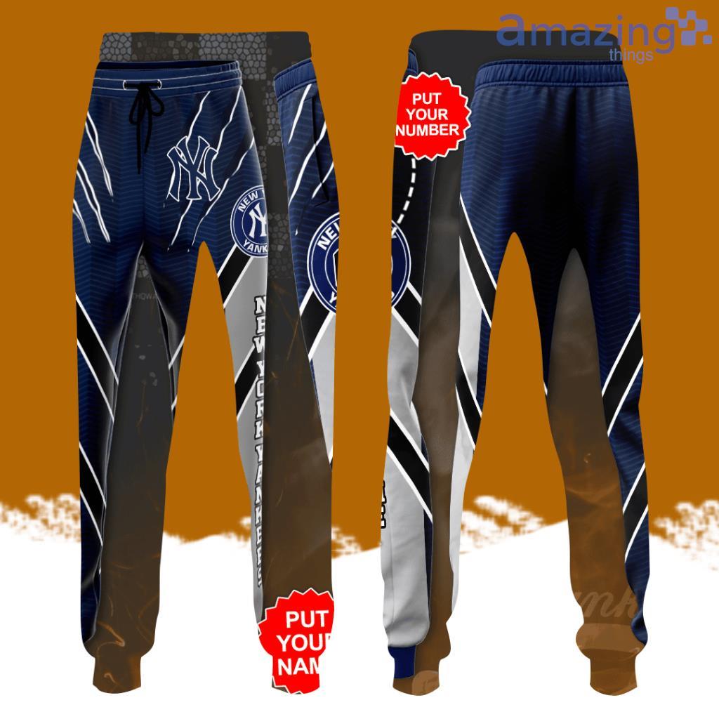 Personalized New York Yankees All Over Prin 3D All Over Print 3D Long Pants Blue image Personalized New York Yankees All Over Prin 3D All Over Print 3D Long Pants Blue Product Photo 1