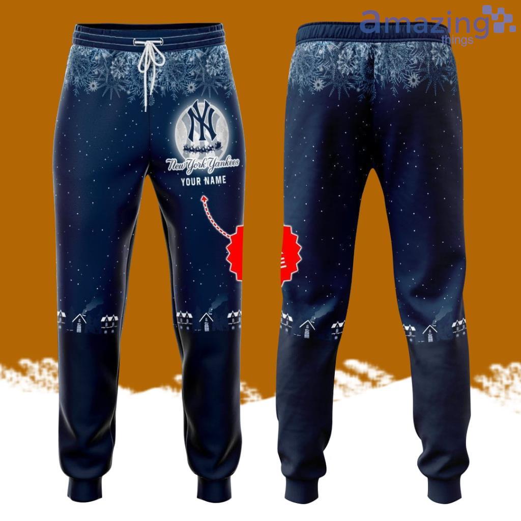 Personalized New York Yankees Baseball All Over Print 3D Long Pants Blue image Personalized New York Yankees Baseball All Over Print 3D Long Pants Blue Product Photo 1