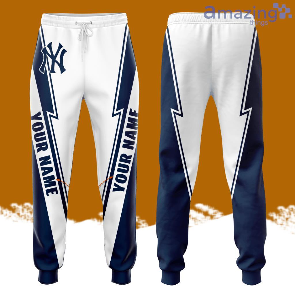 Personalized New York Yankees Baseball Team All Over Print 3D Long Pants White image Personalized New York Yankees Baseball Team All Over Print 3D Long Pants White Product Photo 1