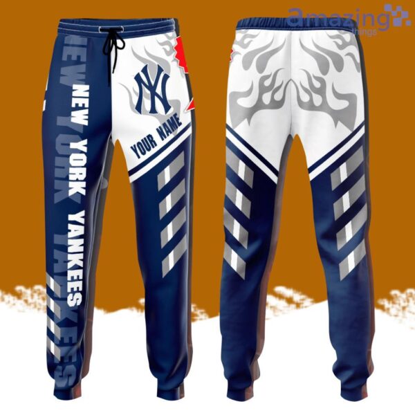 Personalized New York Yankees Professional Baseball Team All Over Print 3D Long Pants Blue Product Photo 1