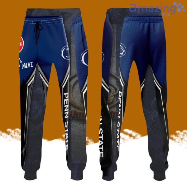 Personalized Penn State Nittany Lions All Over Print 3D Casual Unisex All Over Print 3D Long Pants Black Navy Product Photo 1