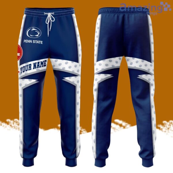 Personalized Penn State Nittany Lions All Over Print 3D Casual Unisex All Over Print 3D Long Pants Navy White Product Photo 1
