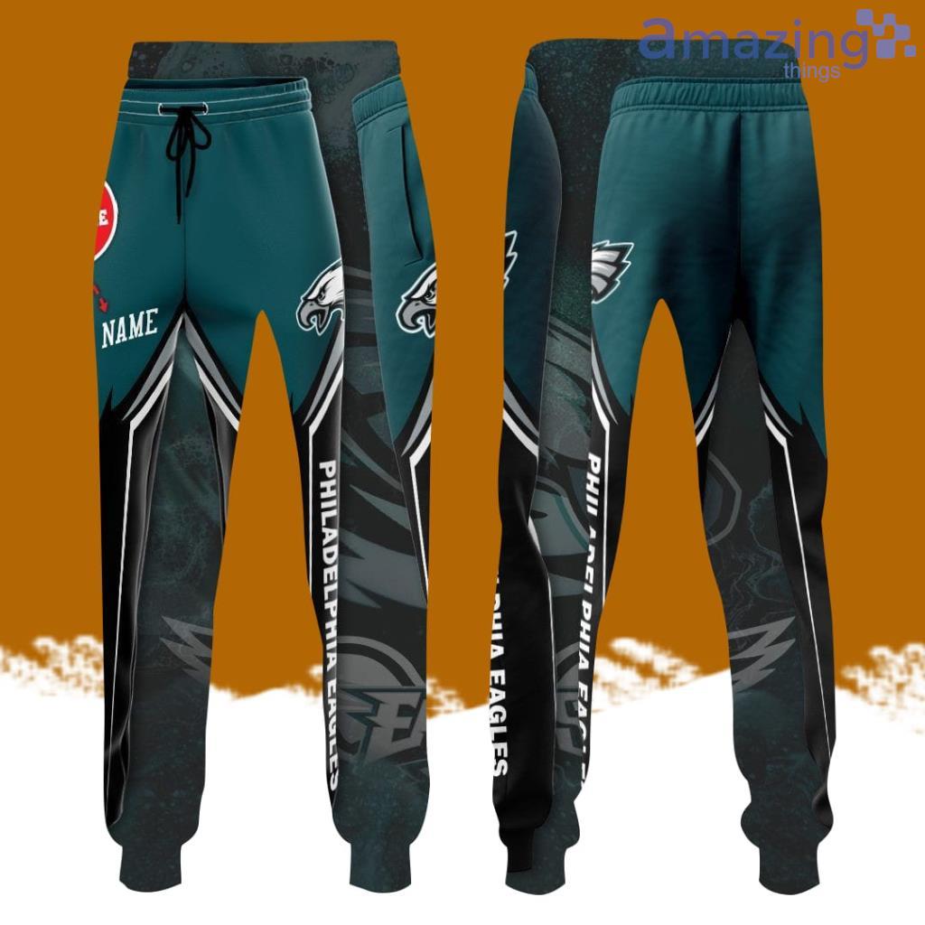 Personalized Philadelphia Eagles Professional Football Team All Over Print 3D Long Pants Green image Personalized Philadelphia Eagles Professional Football Team All Over Print 3D Long Pants Green Product Photo 1