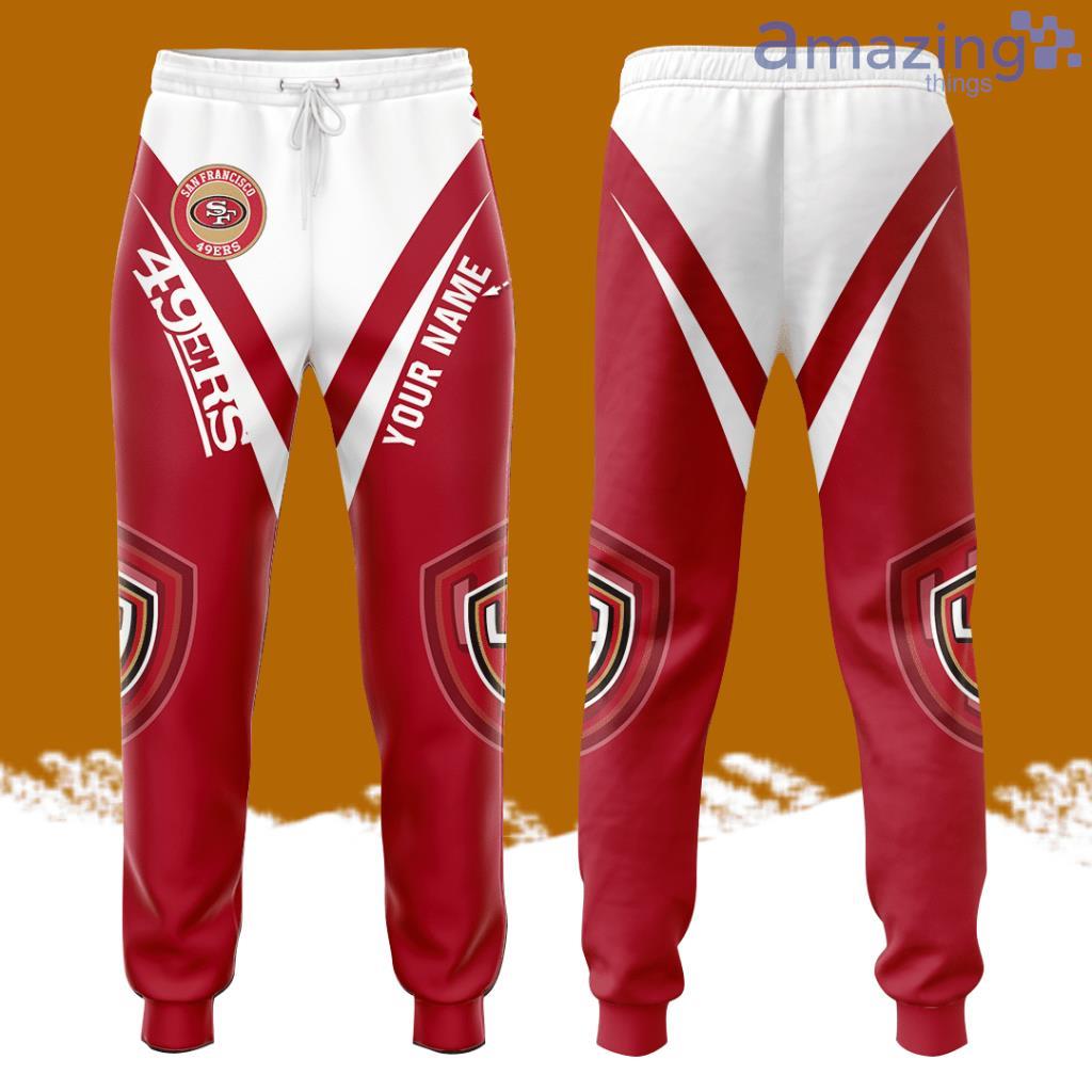 Personalized San Francisco 49ers All Over Print 3D Casual Unisex All Over Print 3D Long Pants Red White image Personalized San Francisco 49ers All Over Print 3D Casual Unisex All Over Print 3D Long Pants Red White Product Photo 1