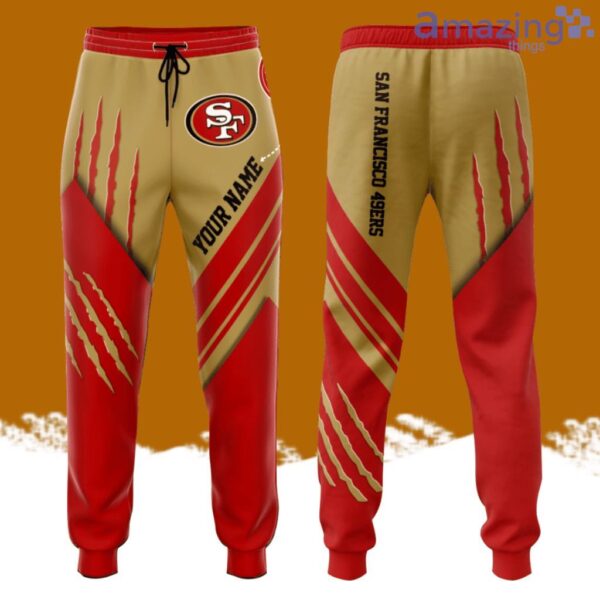 Personalized San Francisco 49ers Professional Football Team All Over Print 3D Long Pants Red Product Photo 1