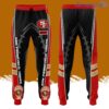 Personalized San Francisco 49ers Rugby Ball All Over Print 3D Casual Unisex All Over Print 3D Long Pants Black Red