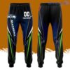 Personalized Seattle Seahawks Football All Over Print 3D Long Pants Black