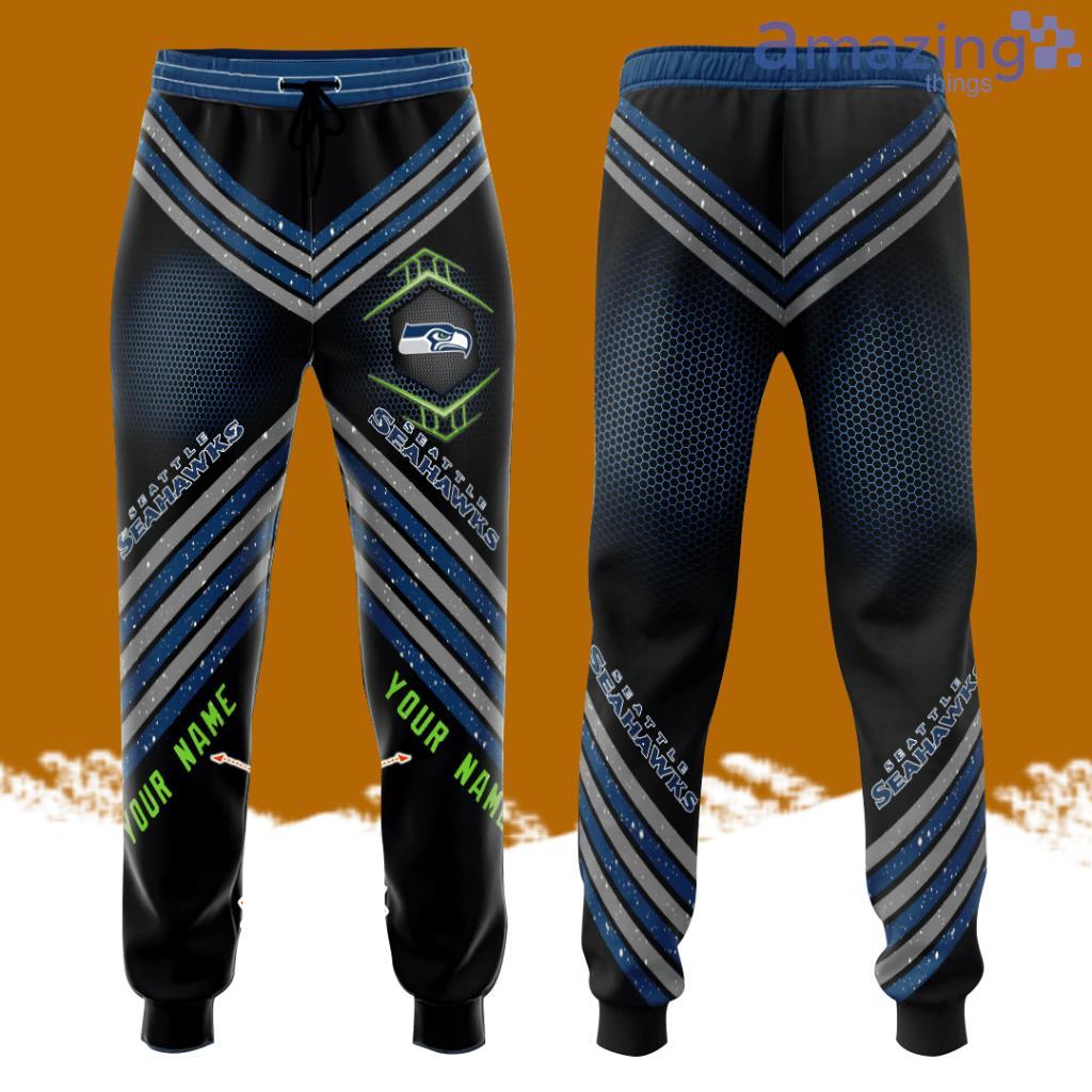 Personalized Seattle Seahawks Football Team All Over Print 3D Long Pants Black image Personalized Seattle Seahawks Football Team All Over Print 3D Long Pants Black Product Photo 1