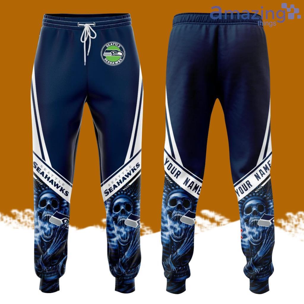 Personalized Seattle Seahawks Football Team All Over Print 3D Long Pants Blue image Personalized Seattle Seahawks Football Team All Over Print 3D Long Pants Blue Product Photo 1