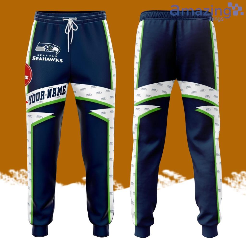Personalized Seattle Seahawks Logo All Over Print 3D Casual Unisex All Over Print 3D Long Pants Navy White image Personalized Seattle Seahawks Logo All Over Print 3D Casual Unisex All Over Print 3D Long Pants Navy White Product Photo 1
