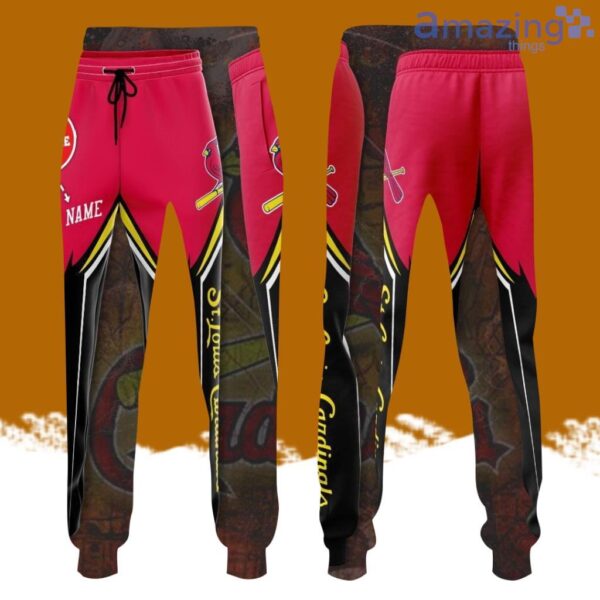 Personalized St. Louis Cardinals Unisex All Over Print 3D Long Pants Red Black Product Photo 1